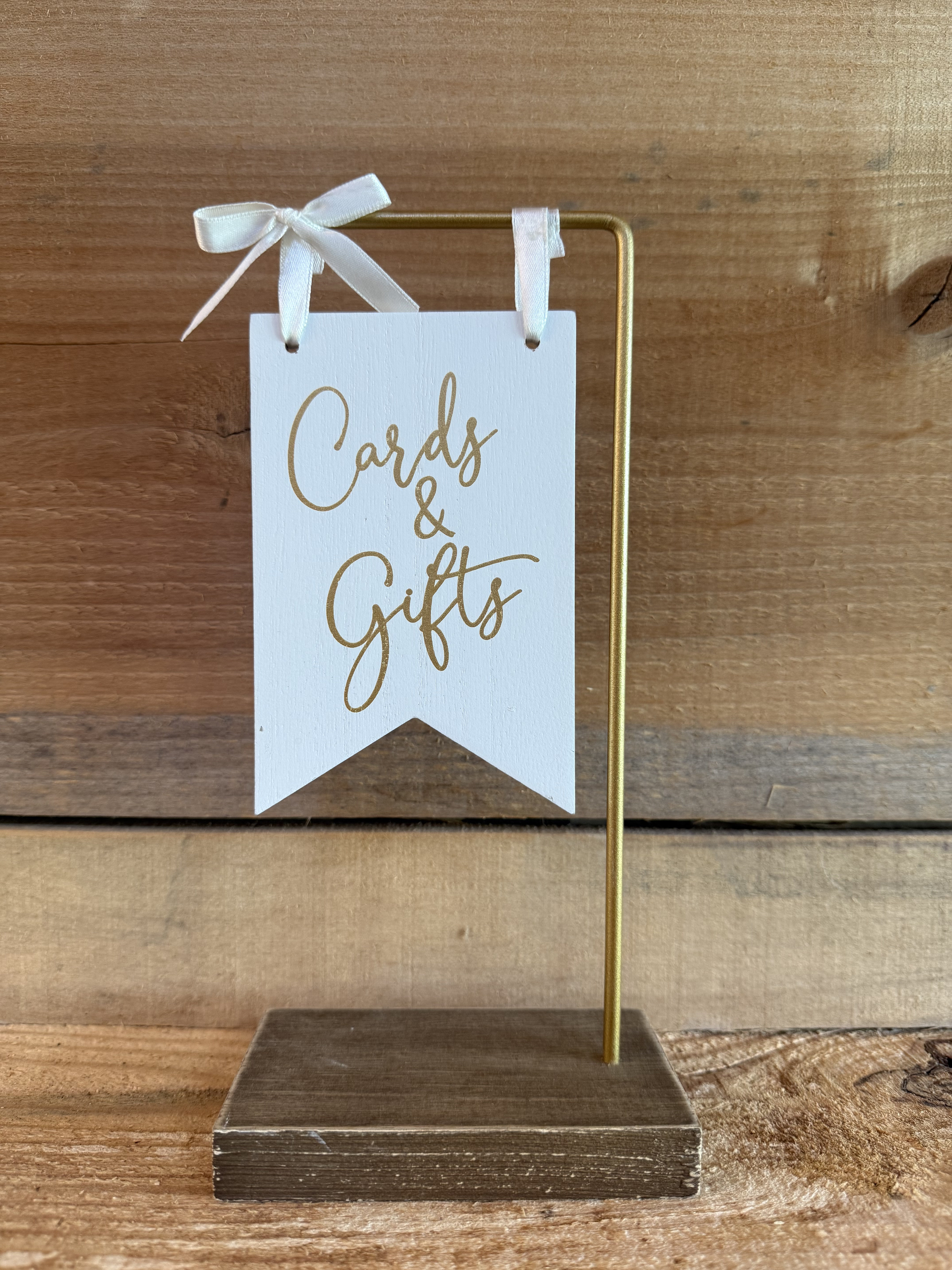 Gold "Cards & Gifts" Stand