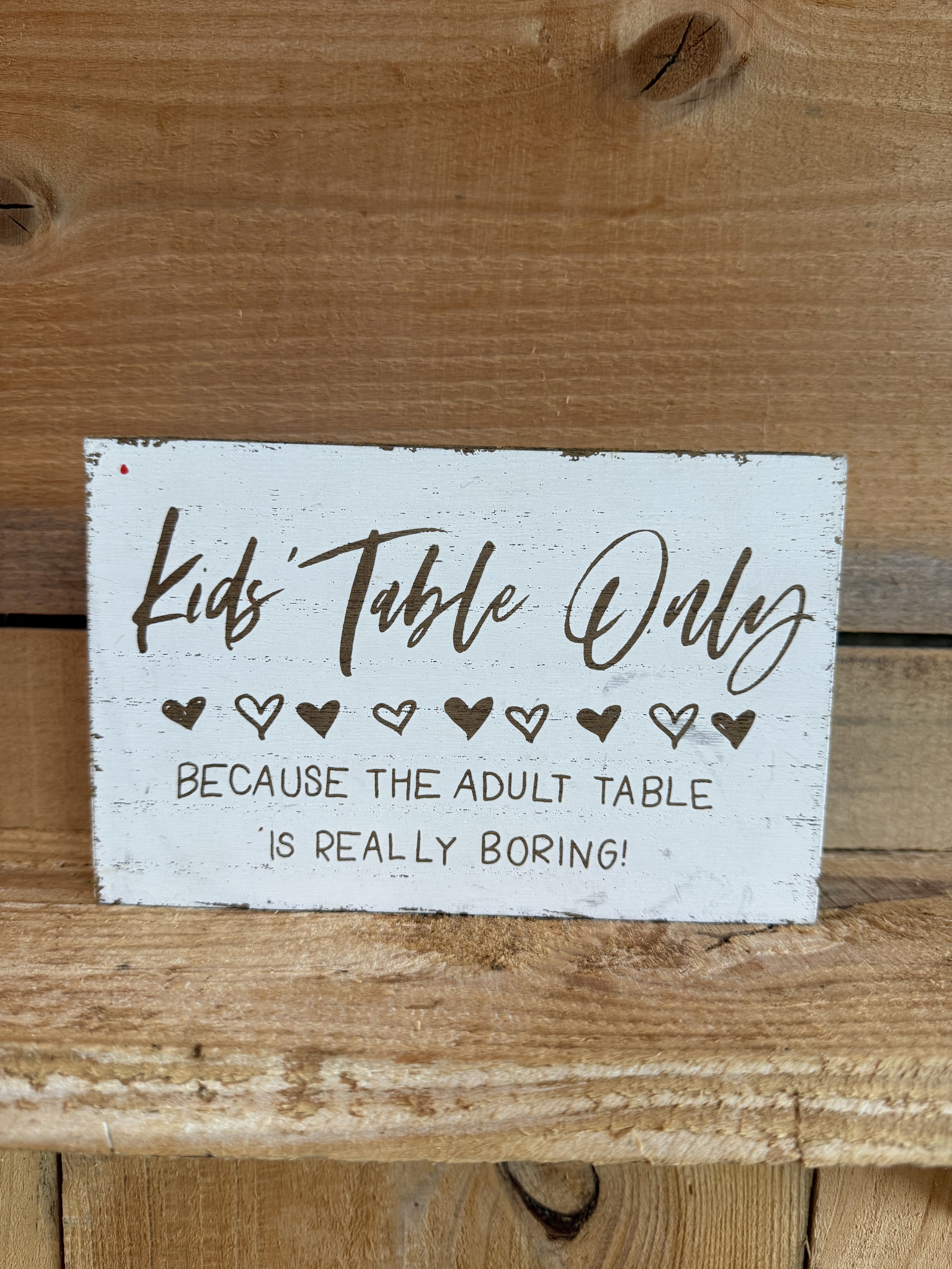 Kids Table Sign