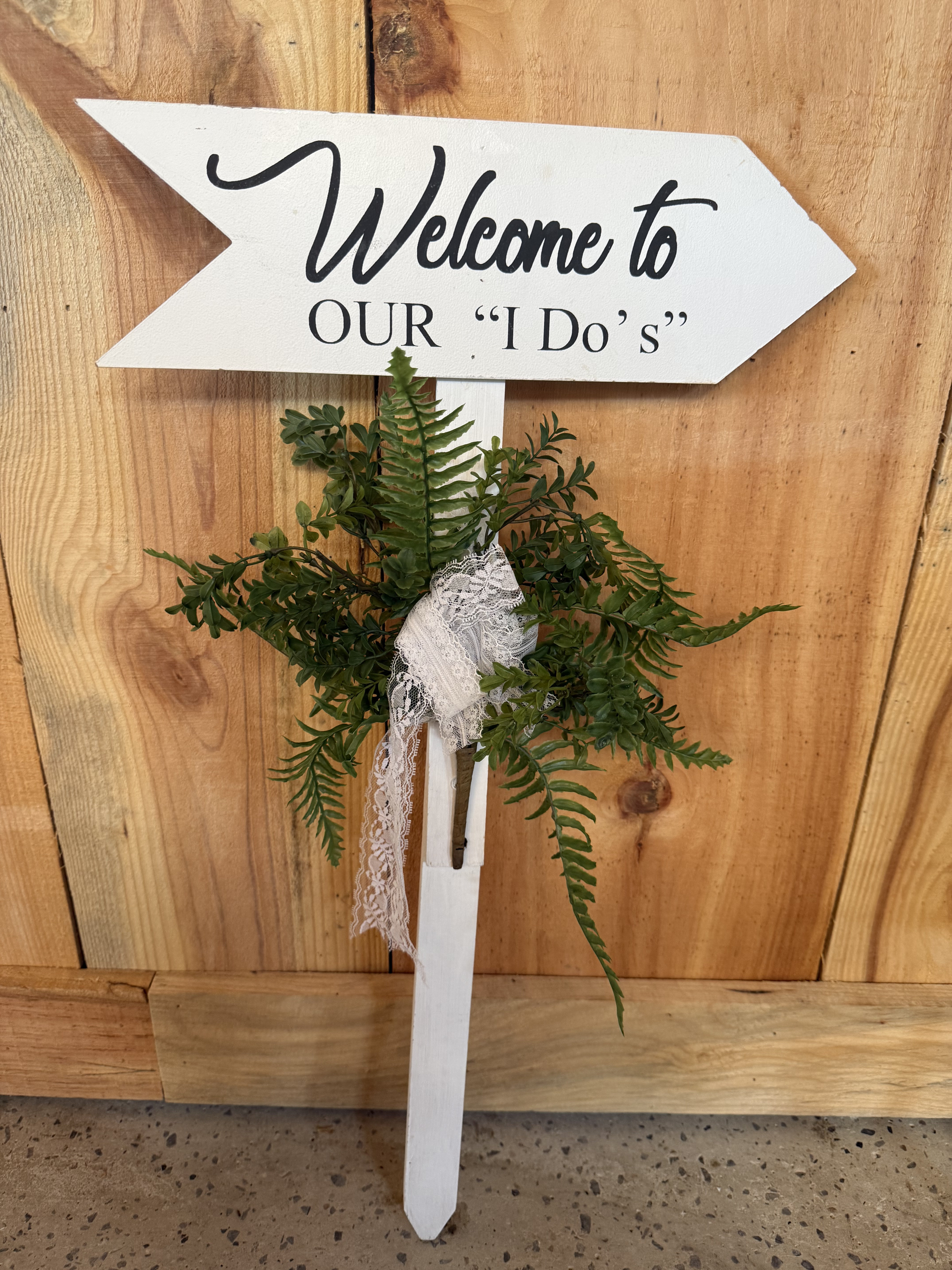 "Welcome to Our I Do's" Directional Sign