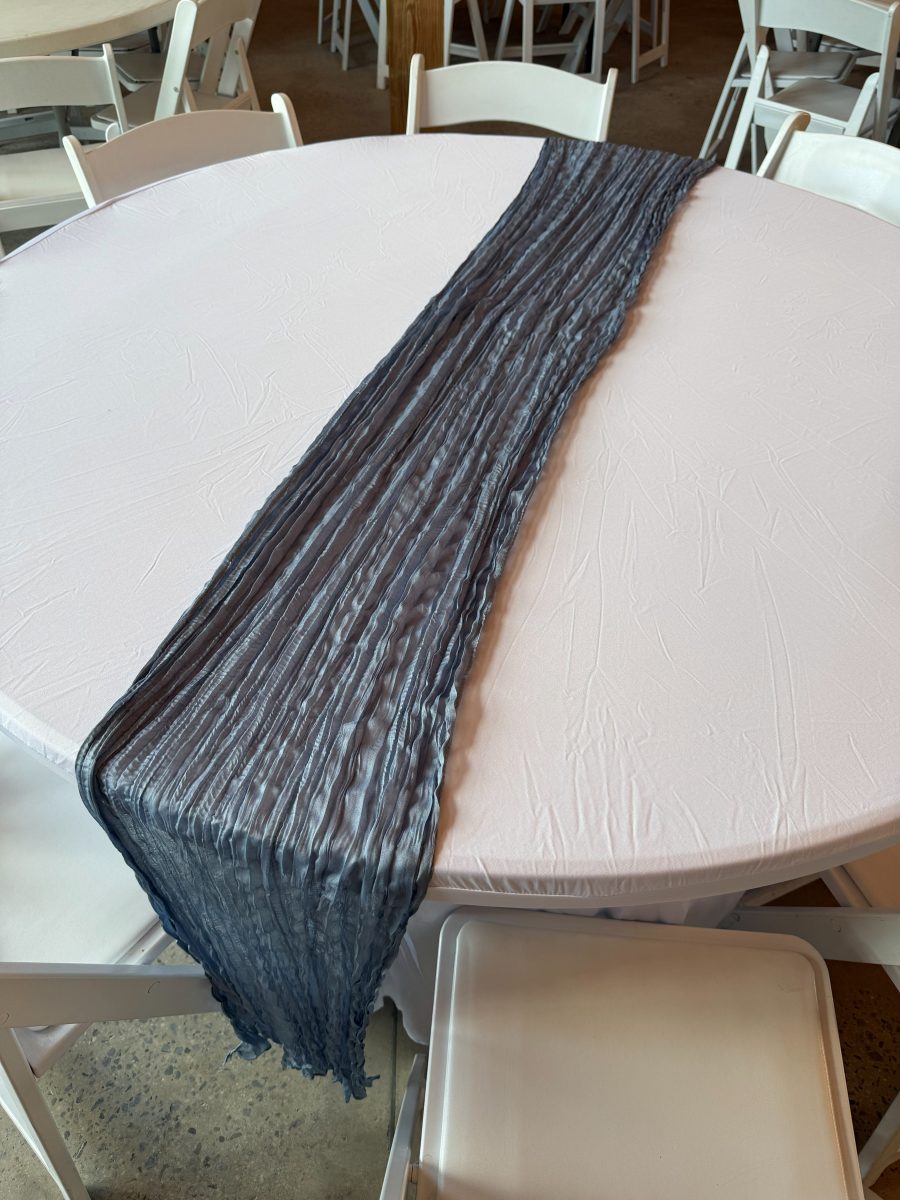 Dusty Blue Table Runner — side 1