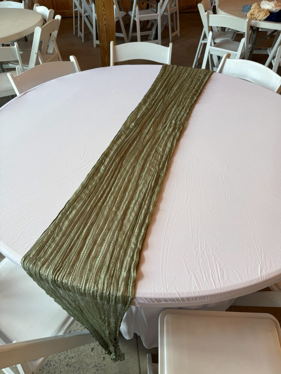 Sage Green Table Runner — side 1