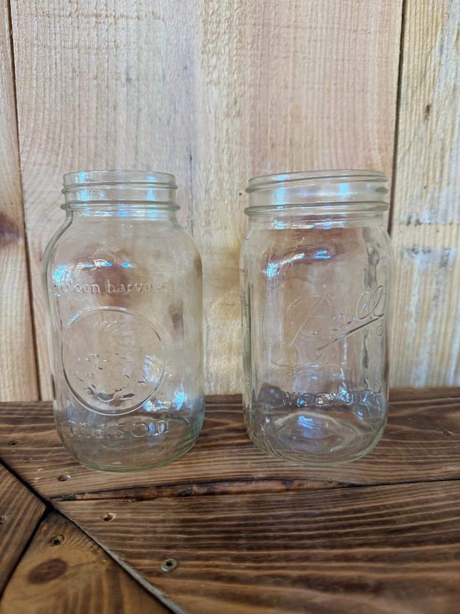 Assorted Quart Size Mason Jars